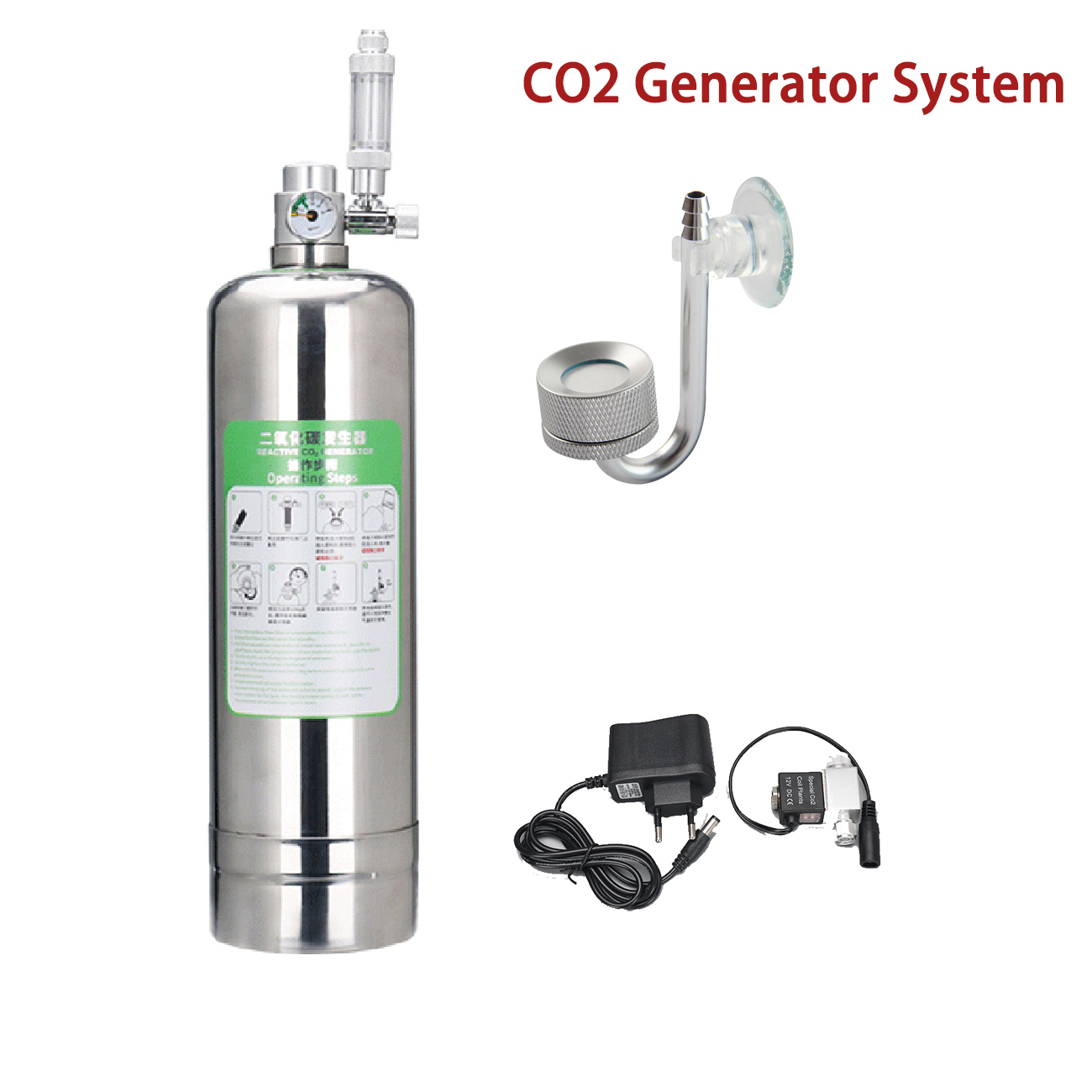 Aquarium Liquid Carbon - Aquário CO2 Gerador Kit Sistema, Cilindro