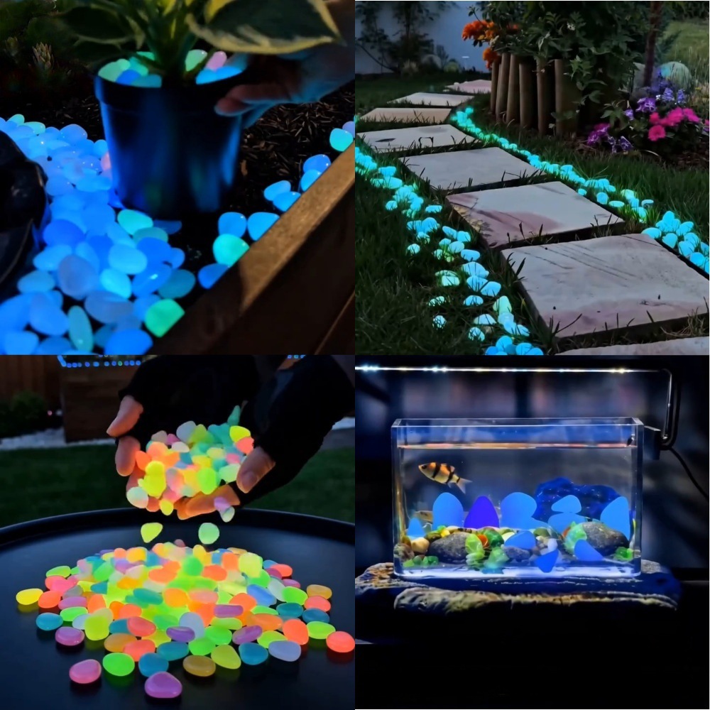 Aquarium Plant Light - Pedras luminosas coloridas que brilham no