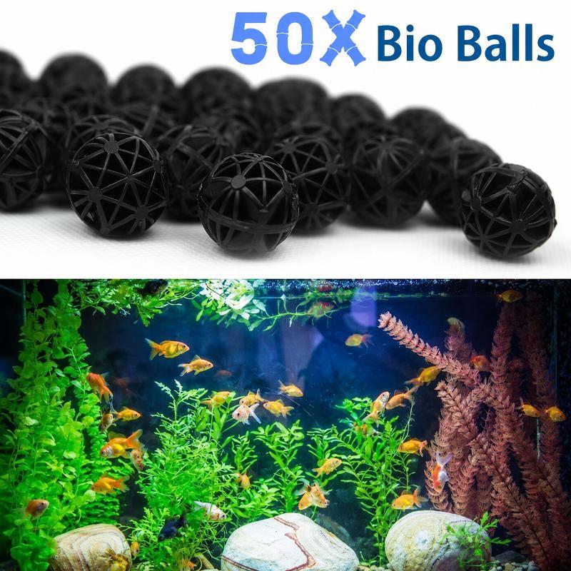 50 Peças de Bolas de Filtro Bi - Aquarium Planted Tank Filter avaliação e preço