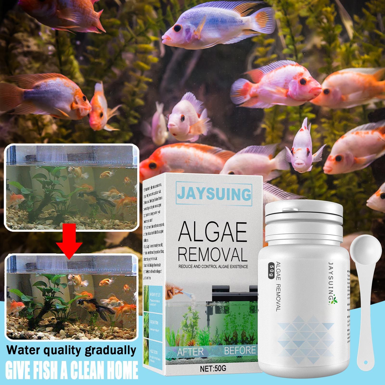 Pó Removedor de Algas para Aqu - Aquarium Moss avaliação e preço