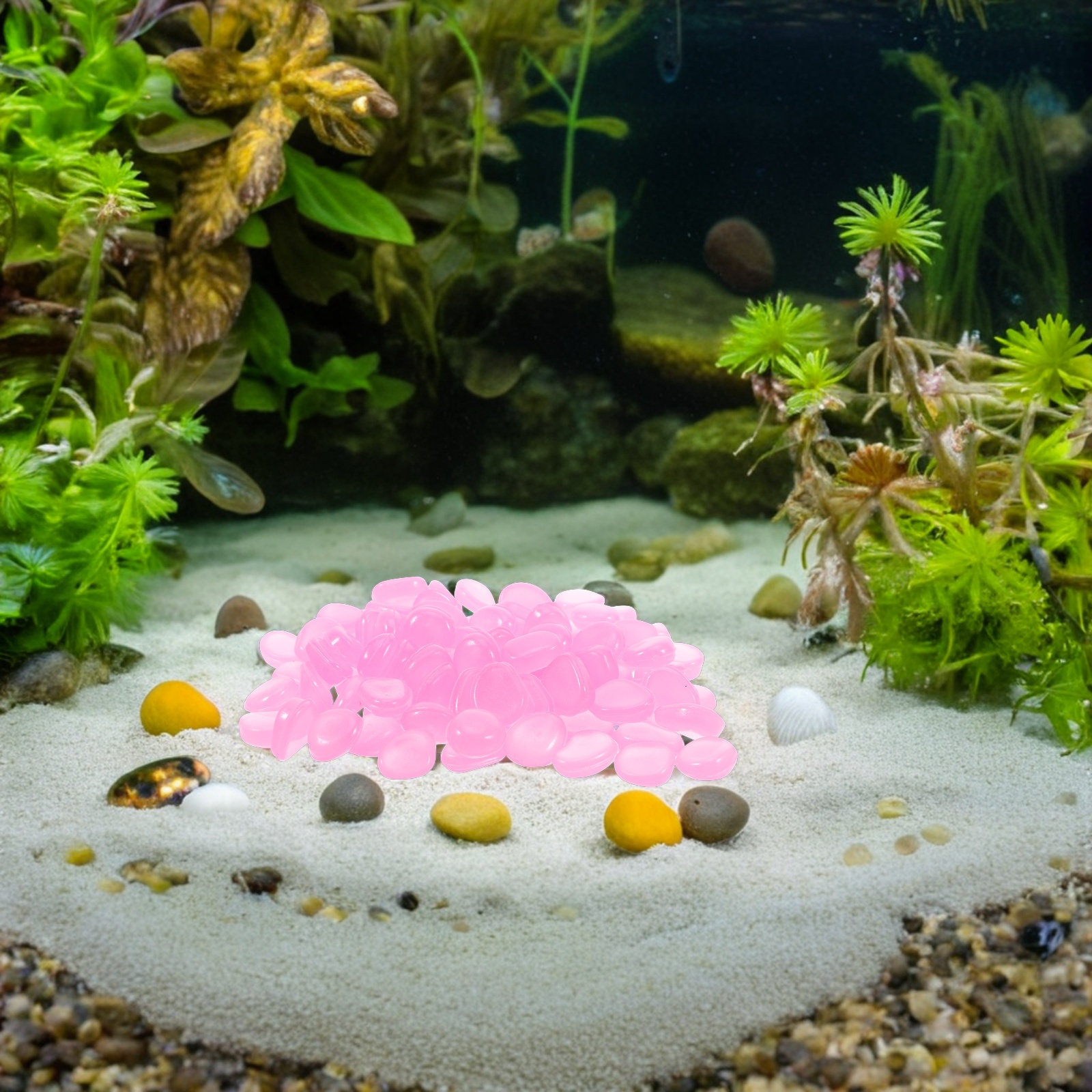 Pedras de resina que brilham n - Plant Aquarium Pot avaliação e preço