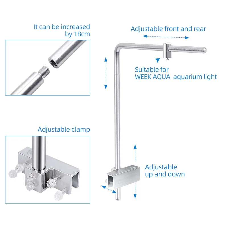 Semana aqua luz suporte univer - Aquarium Plant Light avaliação e preço